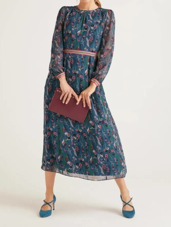 Boden Dresses & Skirts - Boden Ellen Floral Maxi Dress  Baltic Botany floral print Size 16